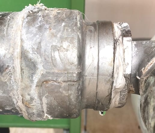 A leaking high temperature pipe in an on-site CHP Plant at an automotive safety company's factory